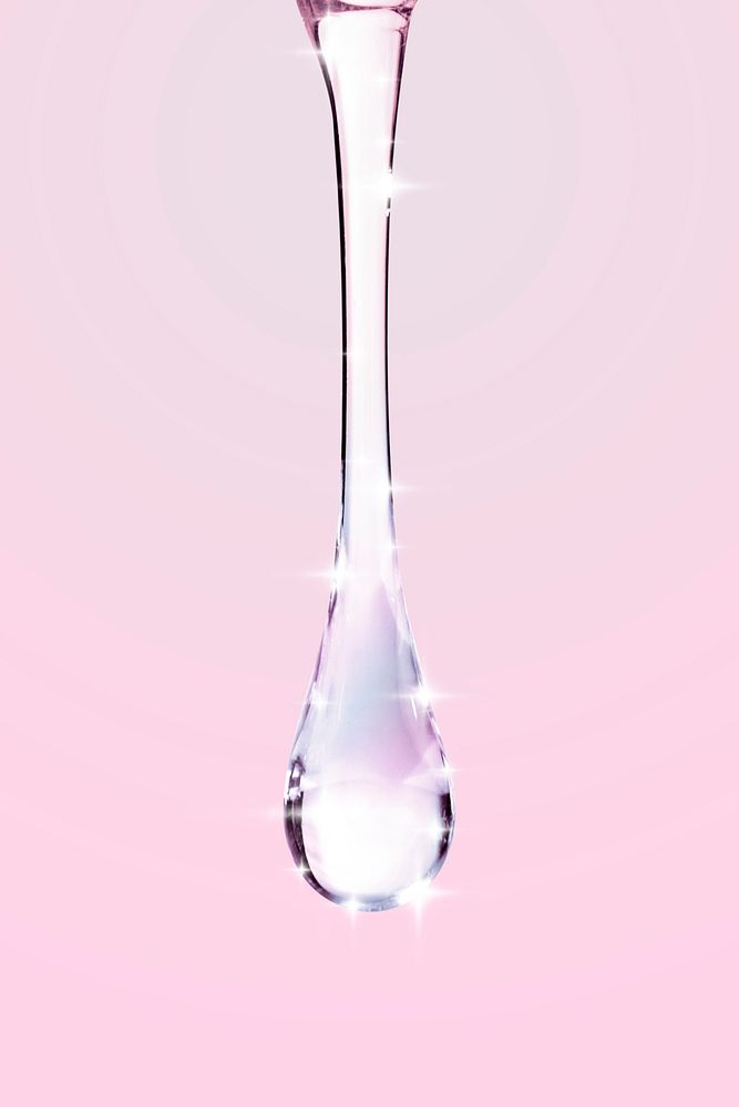 Pink wallpaper transparent dripping oil beauty product