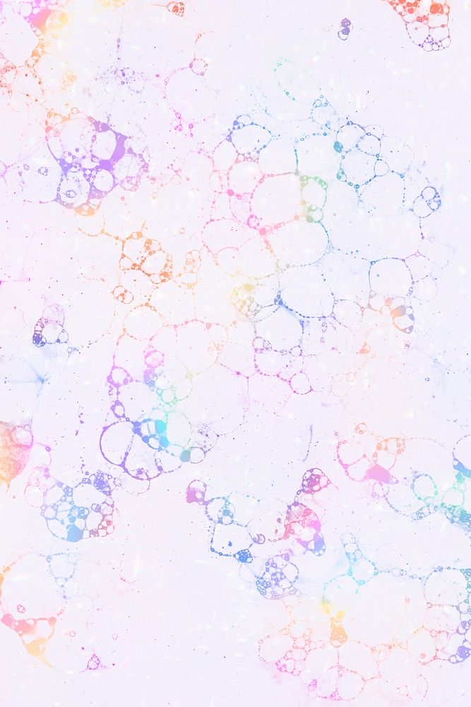 Colorful bubble art pink background feminine style