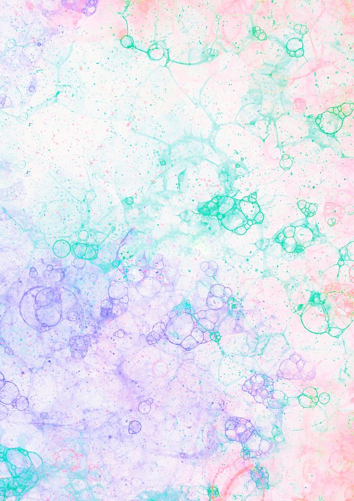 Colorful pastel bubble art on white background abstract style