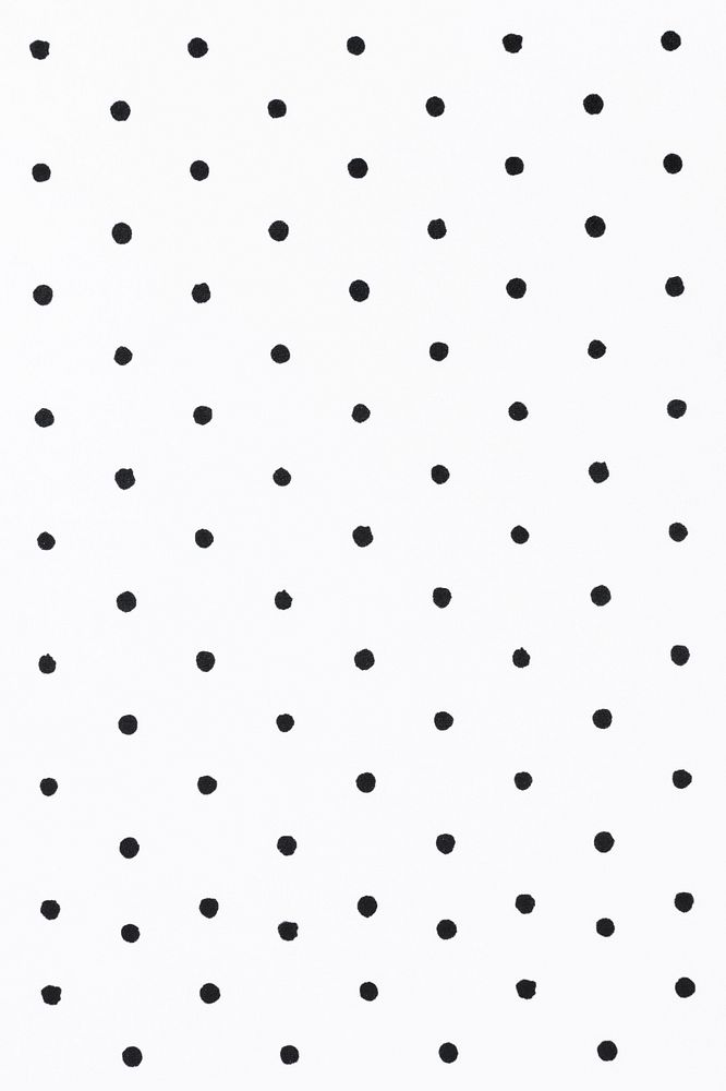 Minimal white background with black polka dot pattern