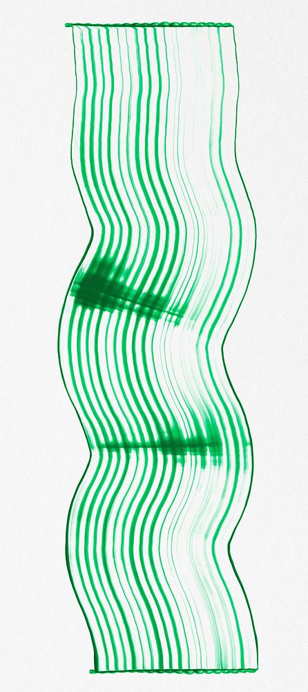 Green comb painting texture DIY irregular shape abstract art