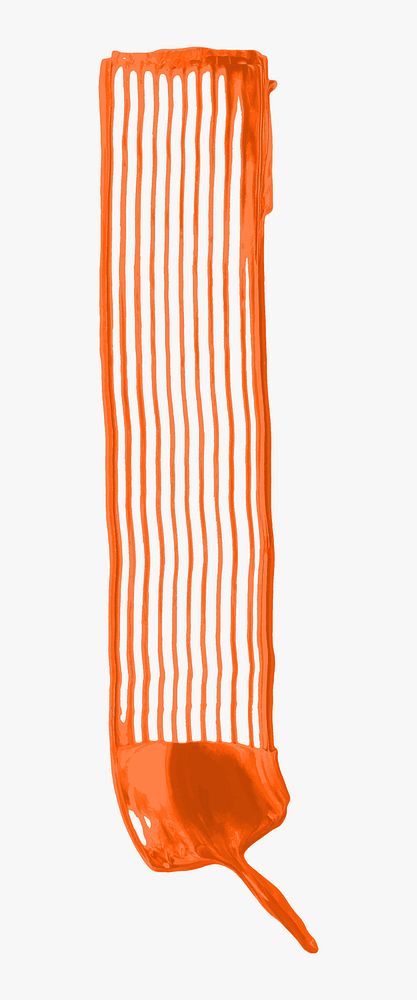 Orange tone comb painting texture vector DIY graphic minimal abstract art