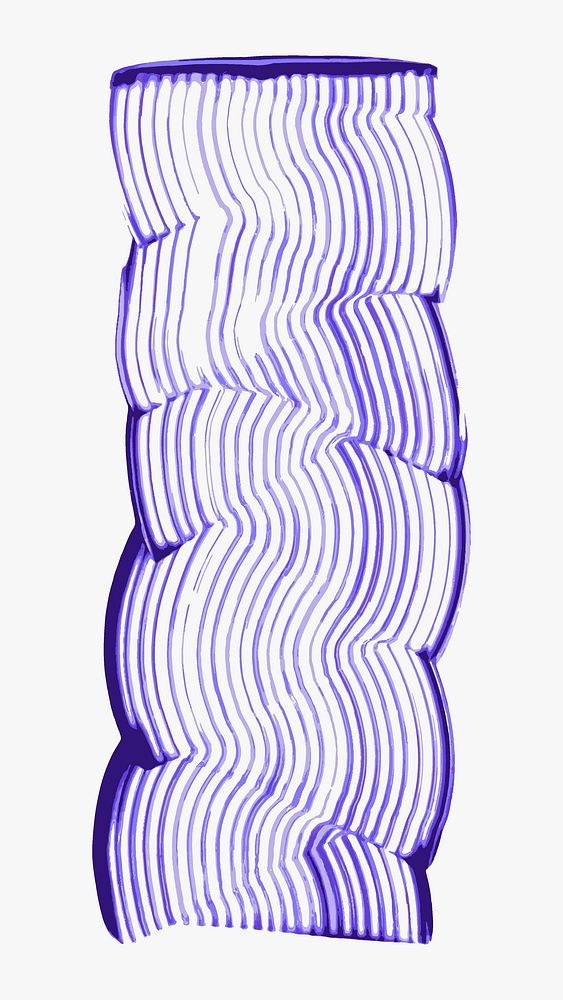 Purple irregular shape texture vector raked abstract comb painting DIY graphic experimental art