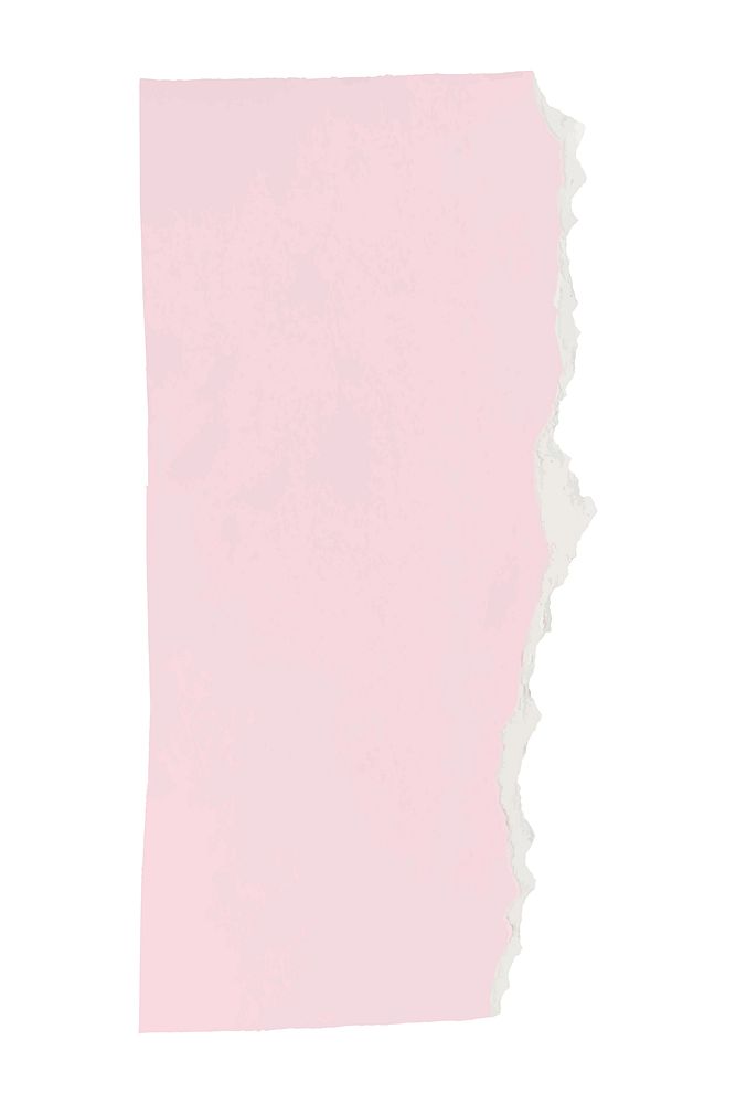 Ripped paper pink element vector in handmade craft