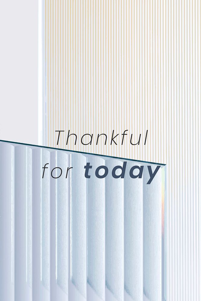 Thankful for today template vector with patterned glass background
