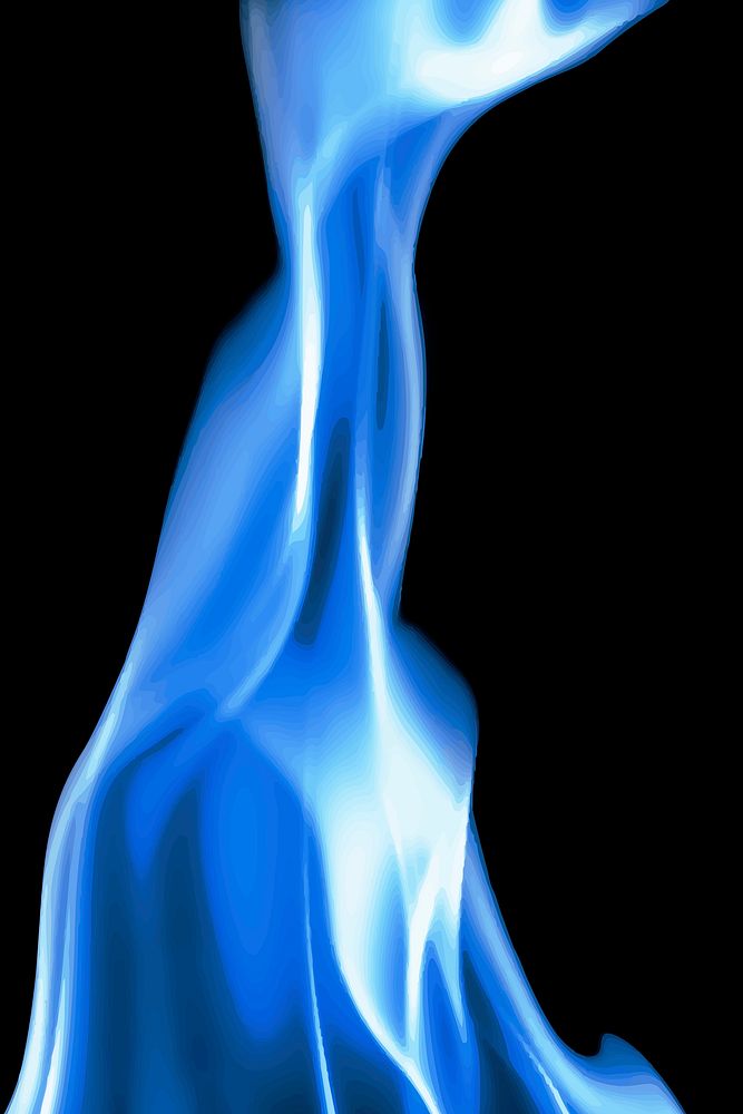 Blue flame background, fire realistic vector dark image