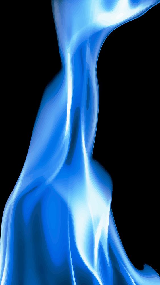 Blue flame phone wallpaper, dark fantasy vector background