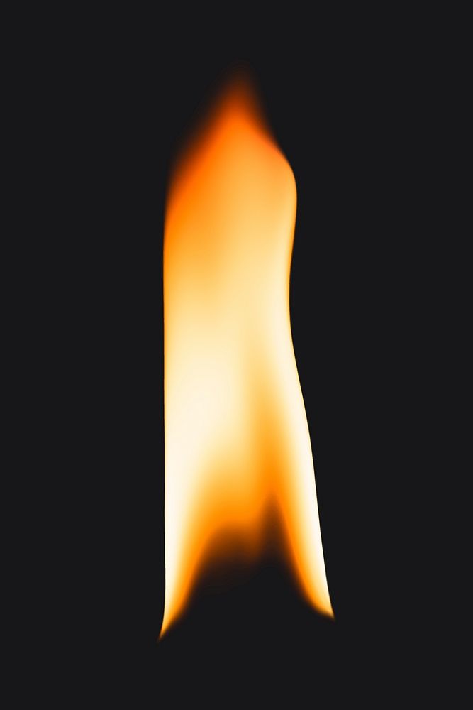 Lighter flame sticker, realistic burning fire image vector