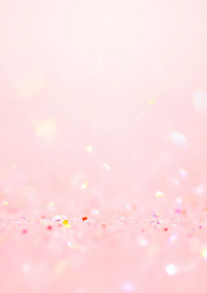 Light pink glitter confetti bokeh background