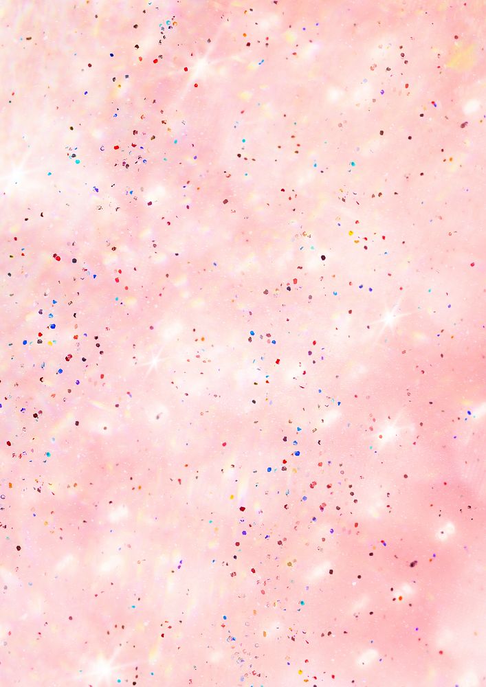 Soft pink glitter confetti bokeh background