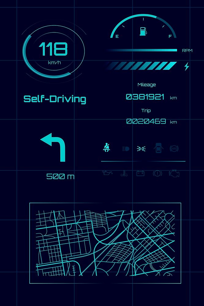 Self-driving speed with navigation system vector