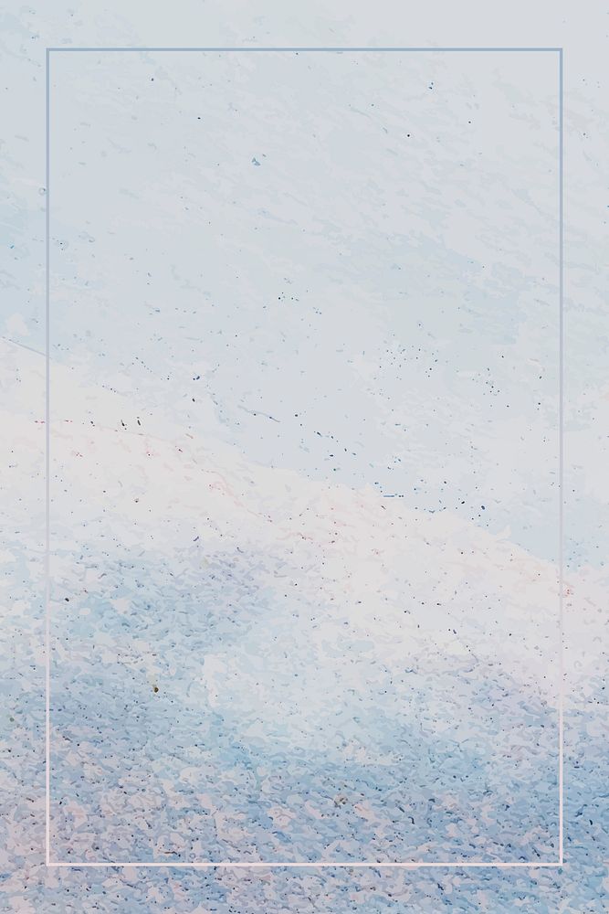 Recrangle frame on light blue paint textured background vector