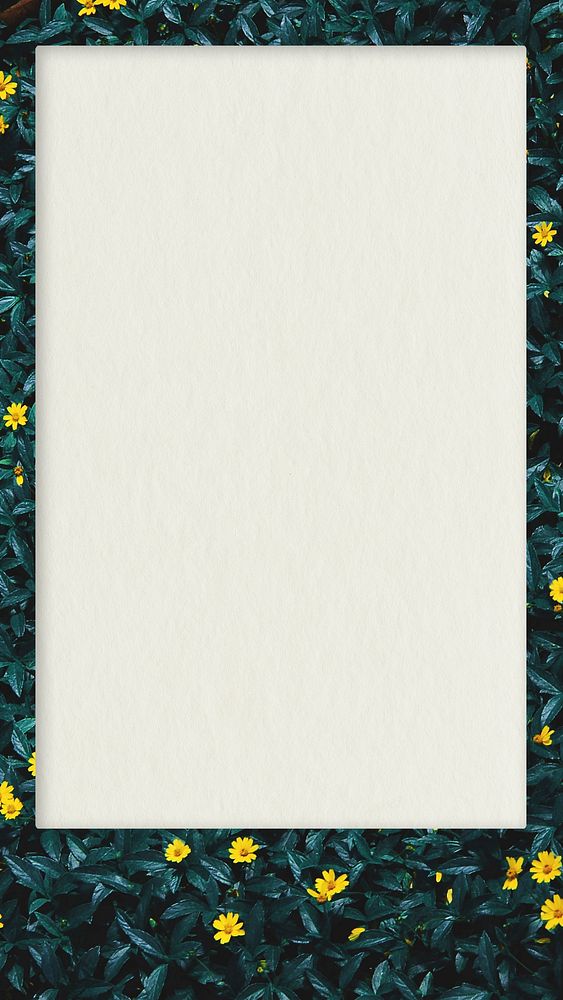 Poster on a field of yellow flowers mobile wallpaper