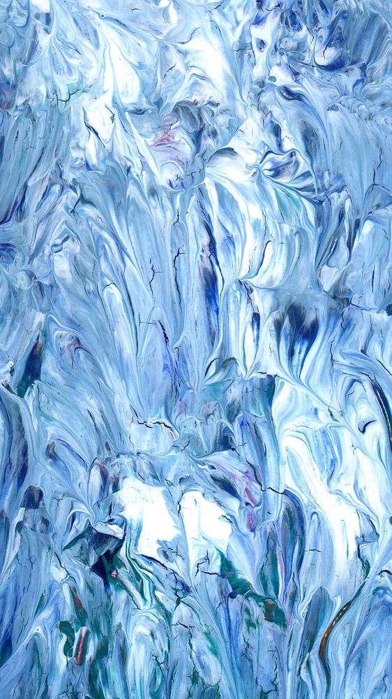 Blue acrylic brush stroke textured mobile phone wallpaper