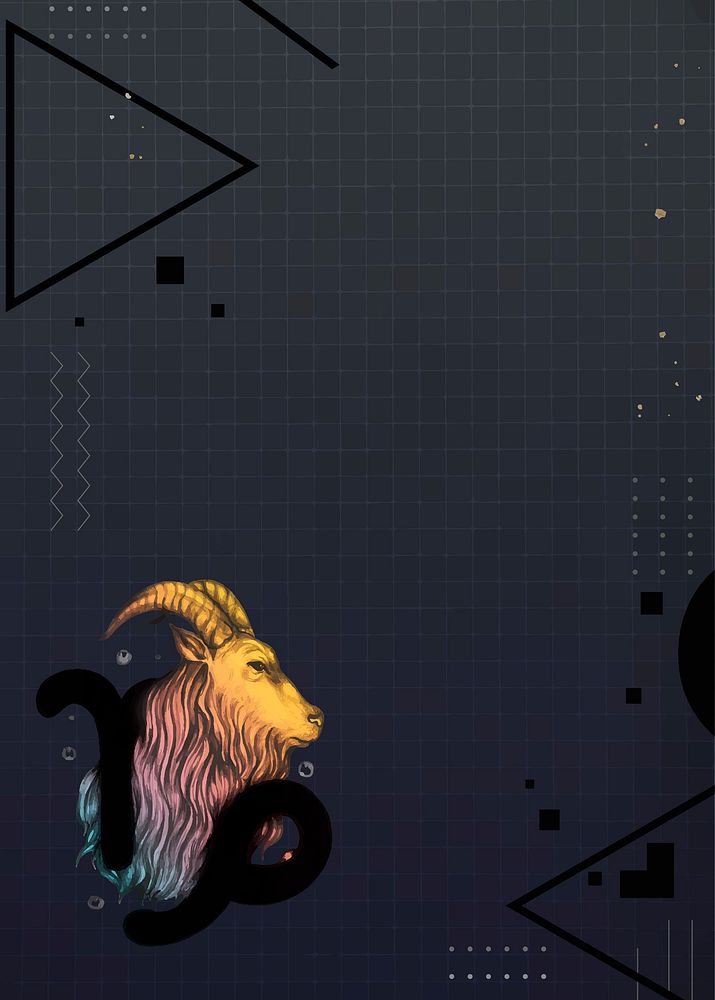Colorful goat frame design vector