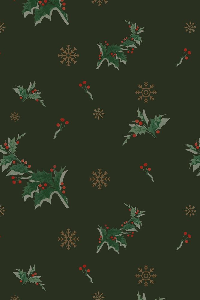 Christmas elements seamless pattern vector