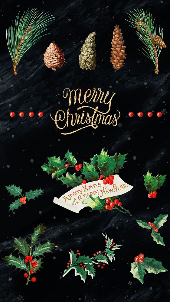 Festive merry Christmas mobile wallpaper collection