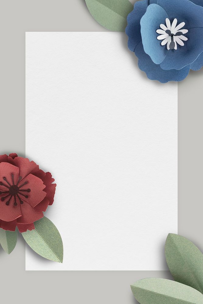 Flower decorated gray banner