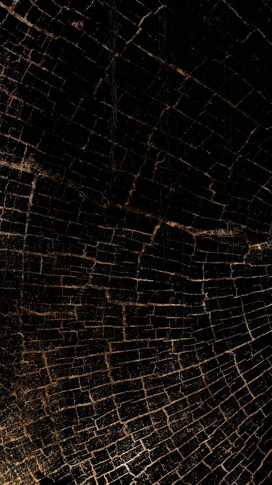 Black tree rings textured mobile phone wallpaper