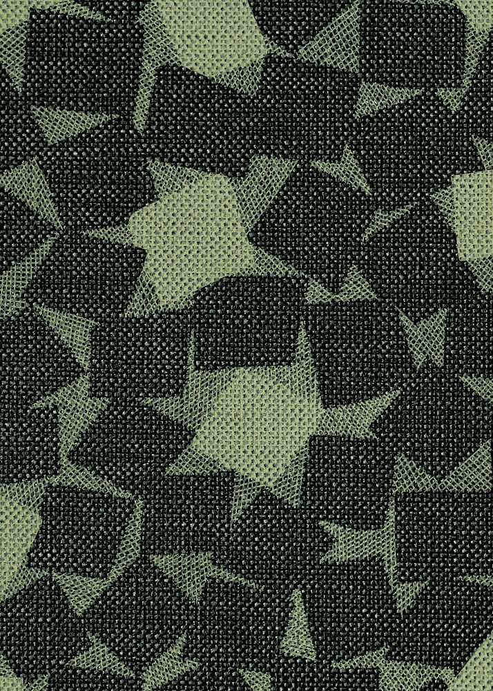 Square patterned vintage fabric, remix from original artwork