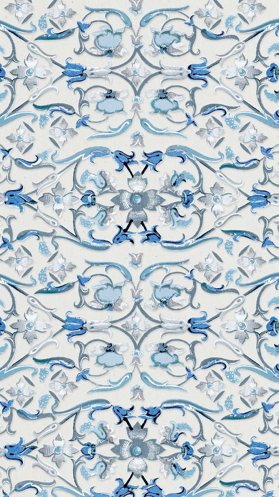 Navy blue floral patterned background design