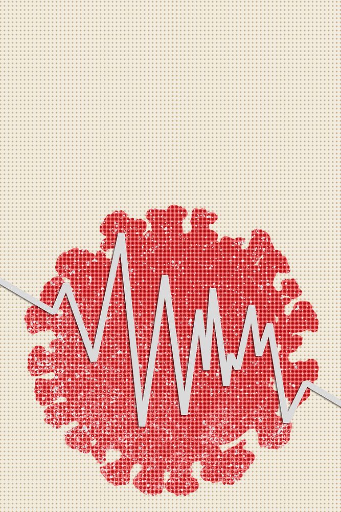 Coronavirus finance impact background illustration