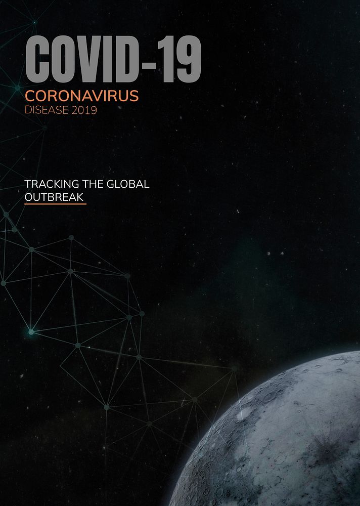 Black coronavirus poster template vector