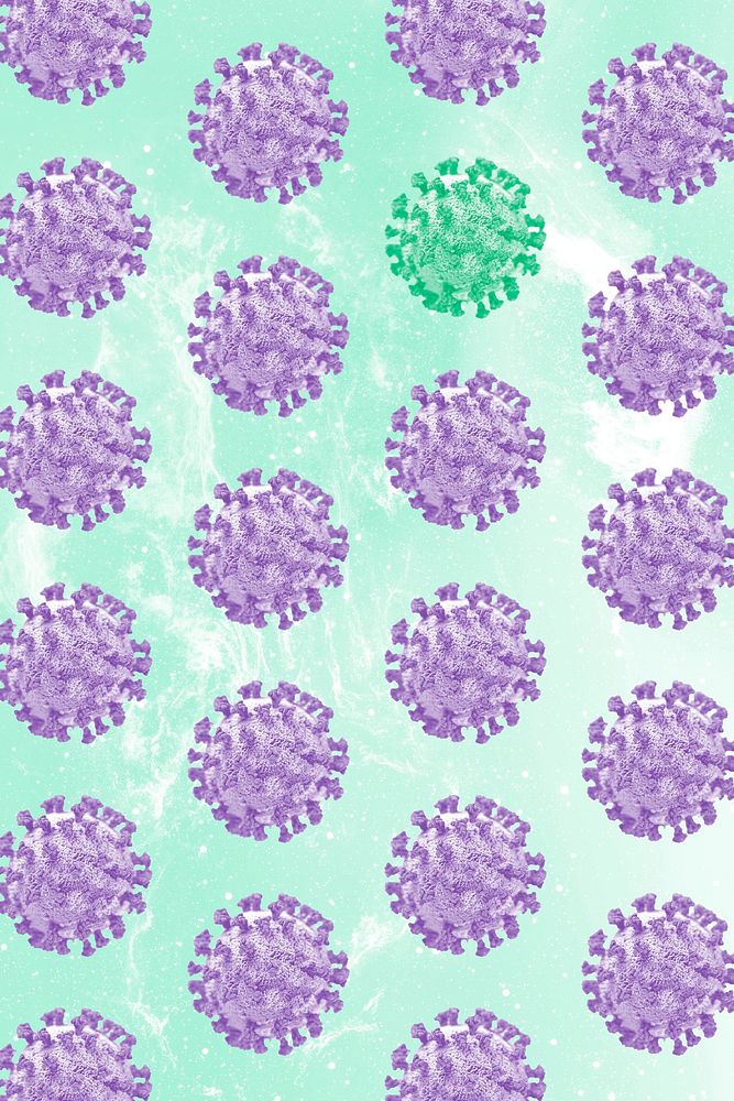 Coronavirus under microscope background illustration