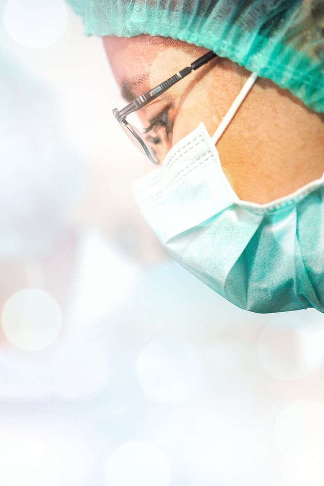 Doctor wearing a surgical mask to prevent coronavirus infection 