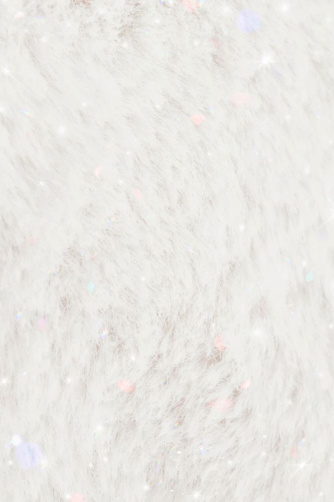 White sparkle fur texture background vector