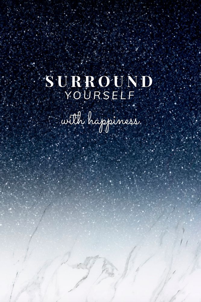 Surround yourself with happiness quote vector