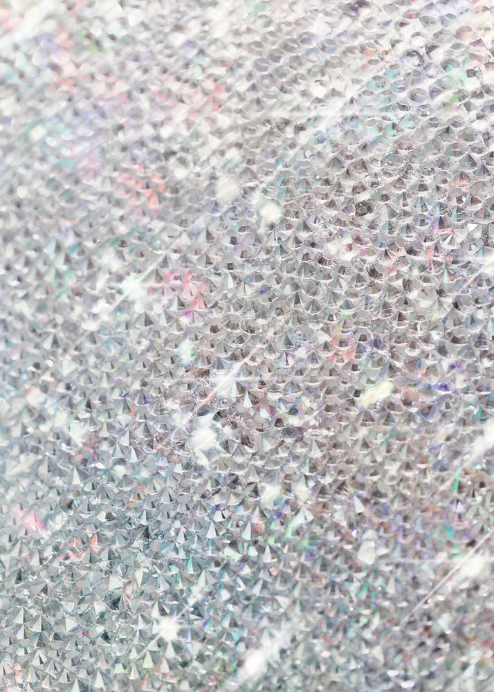 Silver crystals glitter background invitation card