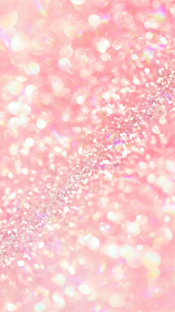 Pink sparkles bokeh background mobile phone wallpaper
