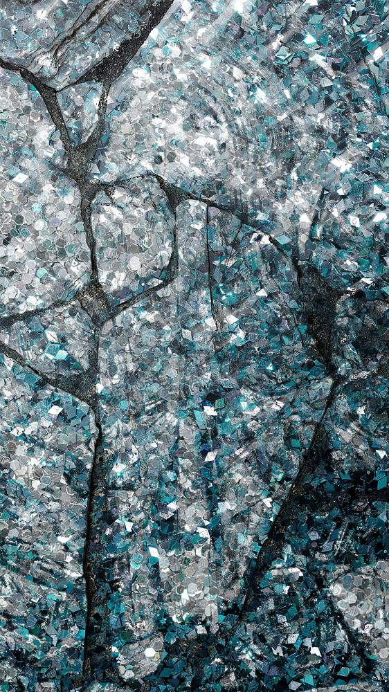 Cracked glitter ground textured mobile wallpaper