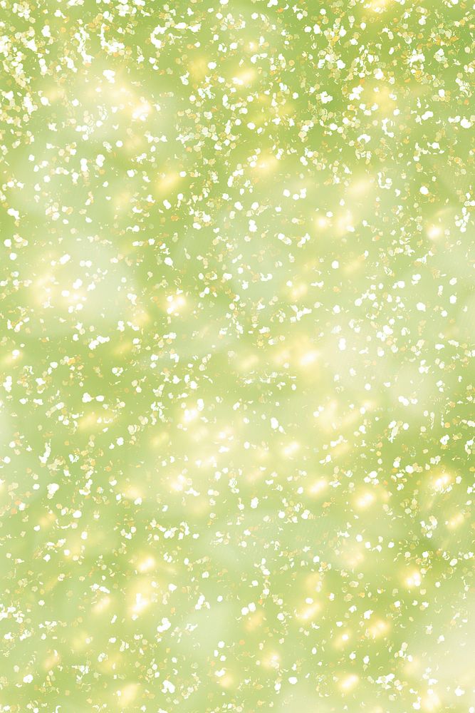 Yellow glitter on a lime green background