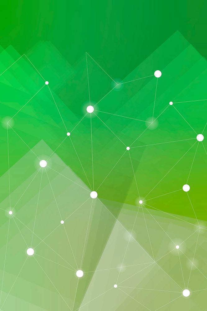 White network pattern on a green background vector