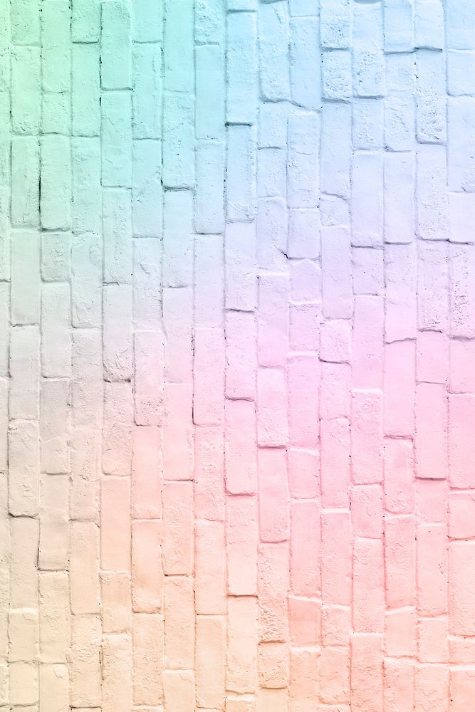 Unicorn color brick wall pattern background