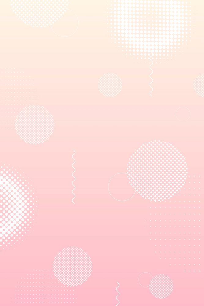 Pink Memphis style pattern background