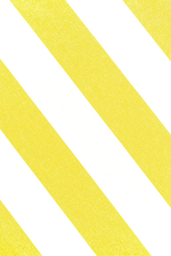 Yellow and white striped fabric with textured background