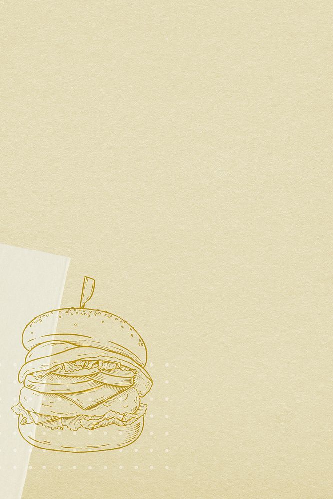 Hand drawn hamburger background design resource