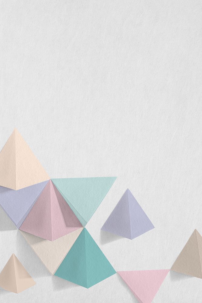 Geometric paper craft design background