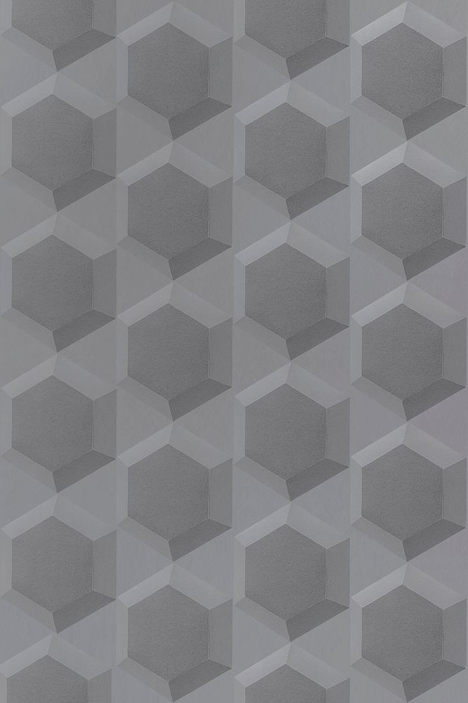 Dark gray hexagonal paper craft patterned background