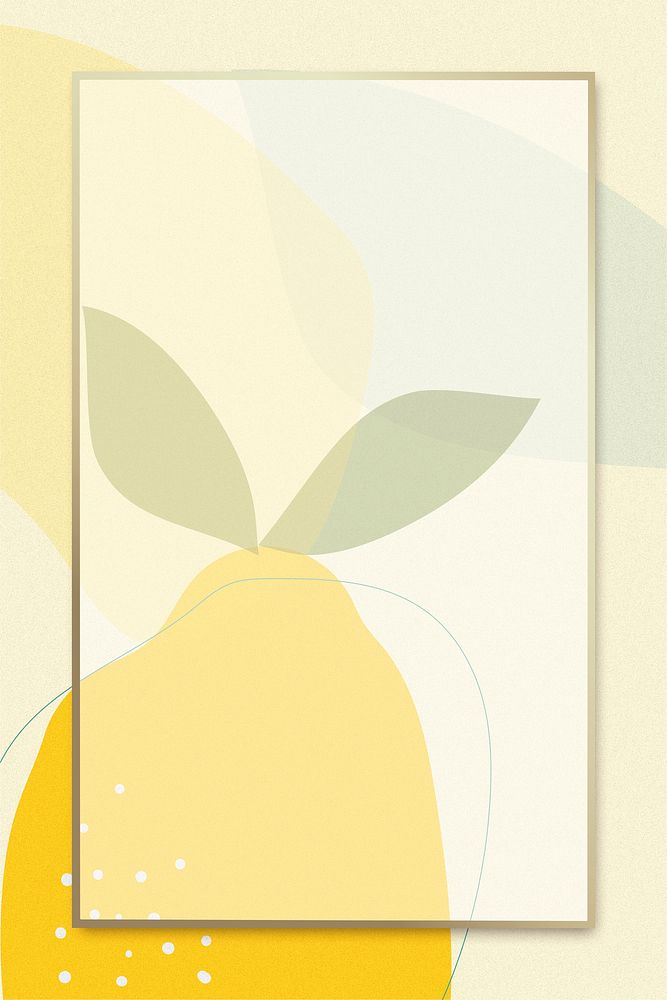 Yellow tropical frame psd blank space