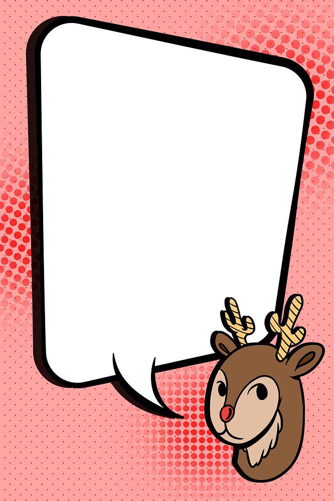 Reindeer speech bubble design resource