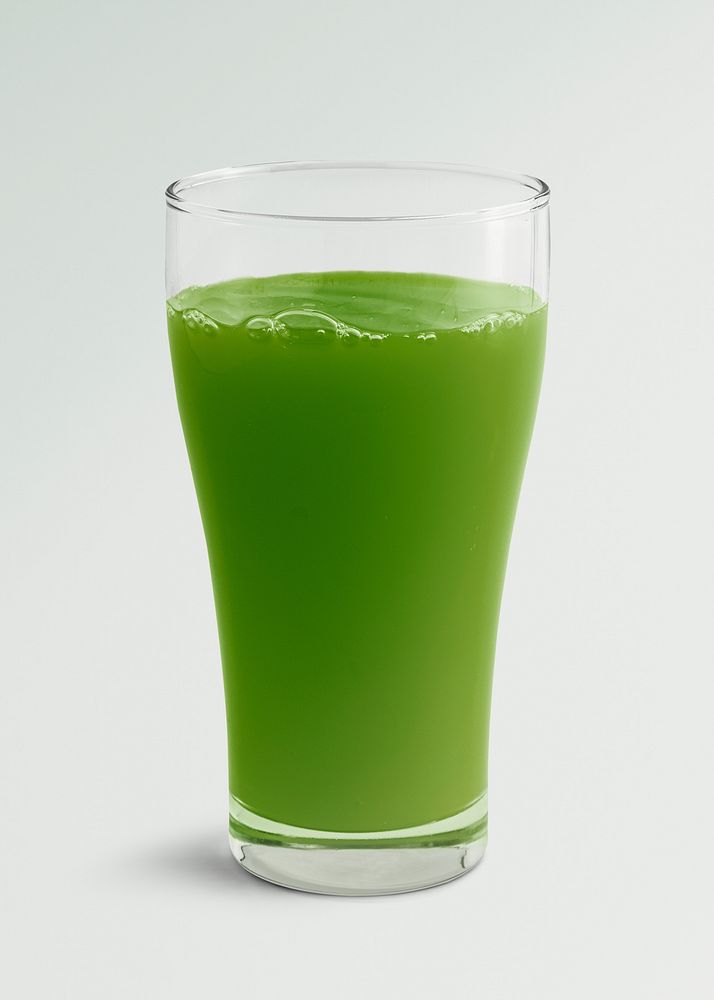 Detox green juice in a glass mockup 