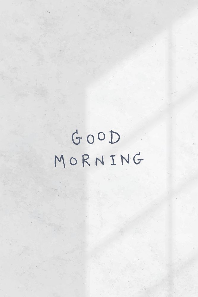 Stylish good morning word on off white background vector