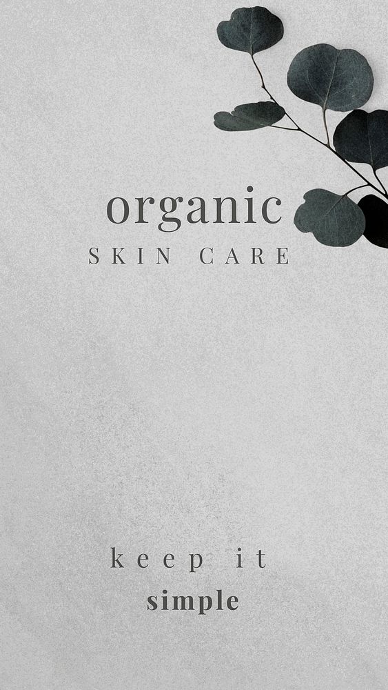 Skincare organic banner template minimalist natural design vector