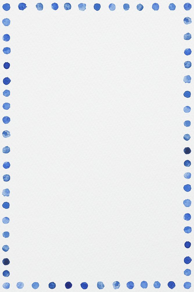Blue watercolor blobs frame background