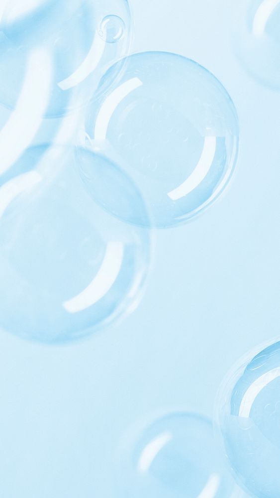 Clear bubble pattern blue background