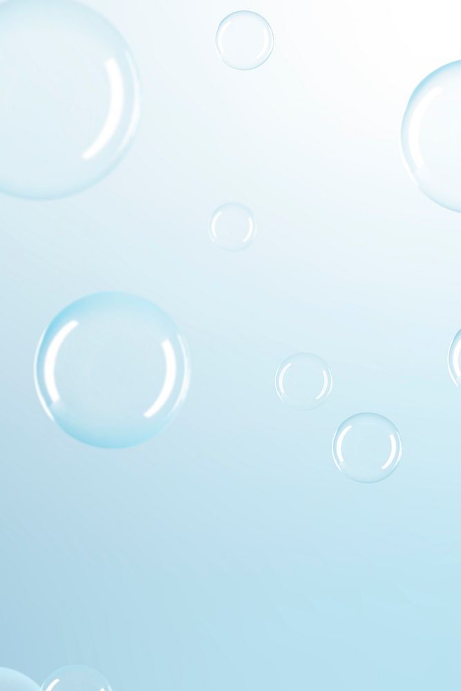 Clear bubble pattern blue background